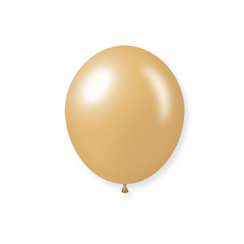 100 Pc Shiny Pearl Peach Latex Helium, Air or Water Balloons 10"