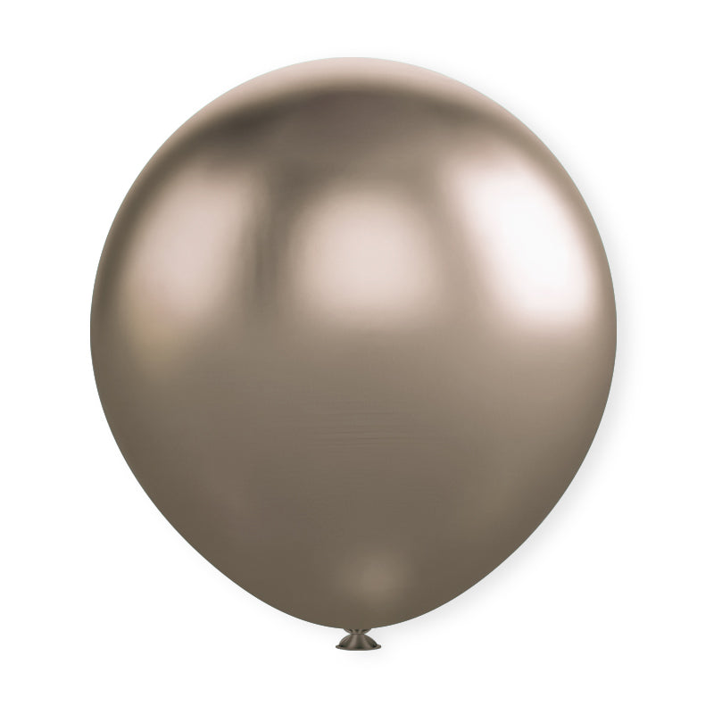 10 Pc Chrome Champagne Gold Latex Helium, Air or Water Balloons 18"