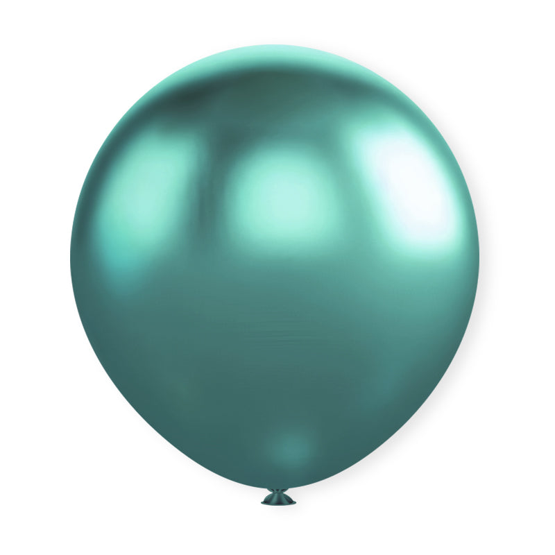 10 Pc Chrome Green  Latex Helium, Air or Water Balloons 18"