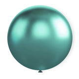 5 Pc Chrome Green Latex Helium, Air or Water Balloons 36"