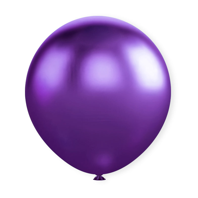 10 Pc Chrome Purple  Latex Helium, Air or Water Balloons 18"