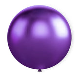 5 Pc Chrome Purple Latex Helium, Air or Water Balloons 36"