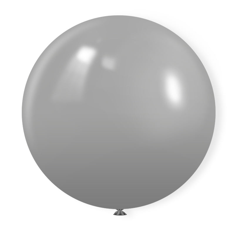 5 Pc Matte Gray Latex Helium, Air or Water Balloons 36"