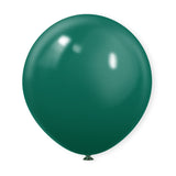 10 Pc Matte Hunter Green Latex Helium, Air or Water Balloons 18"