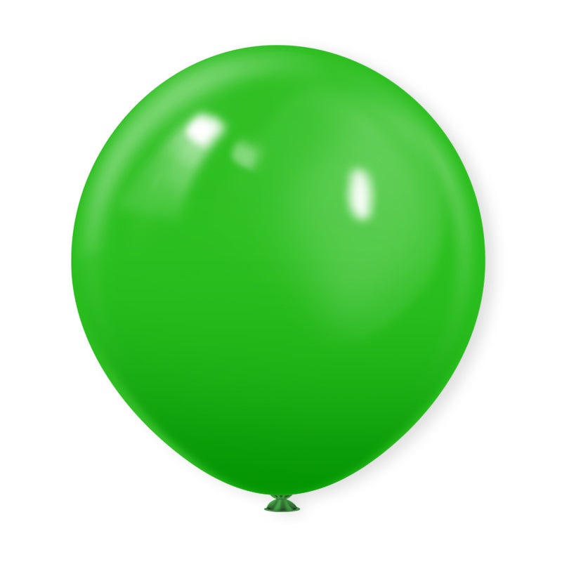 10 Pc Matte Lime Green Latex Helium, Air or Water Balloons 18"