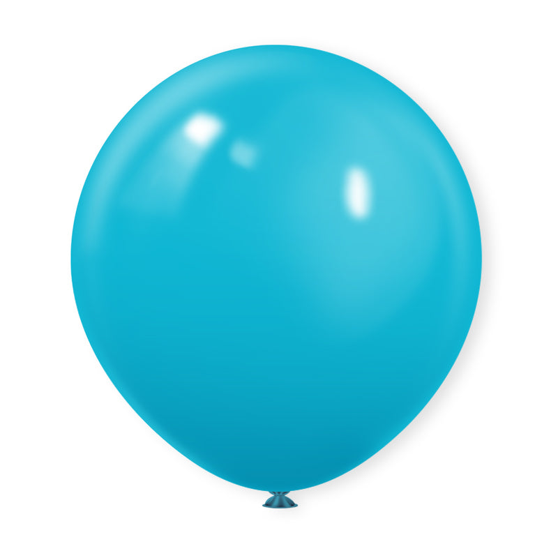 10 Pc Matte Turqueza Latex Helium, Air or Water Balloons 18"