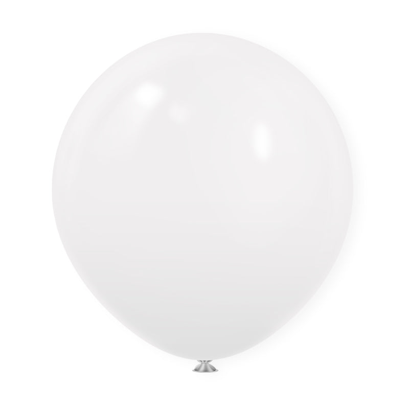10 Pc Matte White Latex Helium, Air or Water Balloons 18"