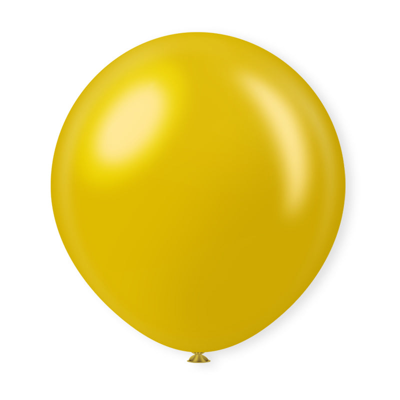 10 Pc Shiny Pearl Gold Latex Helium, Air or Water Balloons 18"