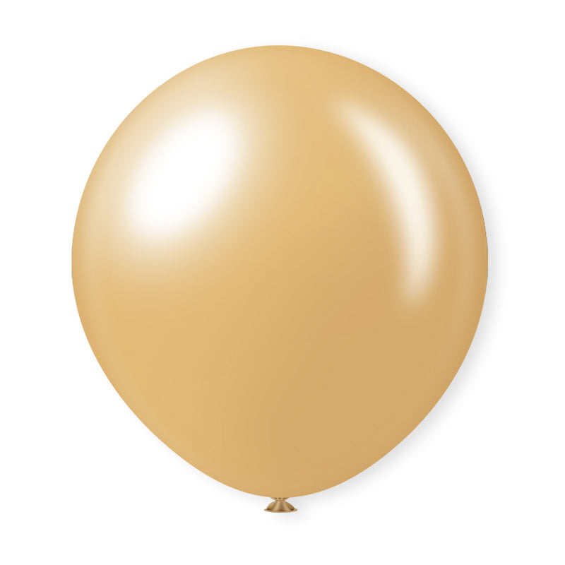 10 Pc Shiny Pearl Peach Latex Helium, Air or Water Balloons 18"