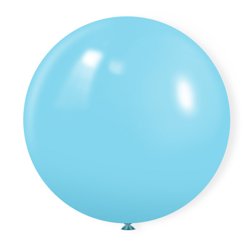 5 Pc Matte Baby Blue White Latex Helium, Air or Water Balloons 36"