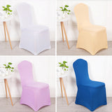 Stretch Polyester Chair Cover Thick  Orange