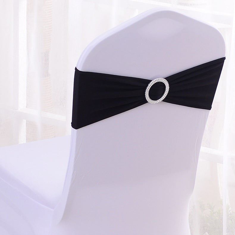Elastic Chair Back Bow 6"x14" Black