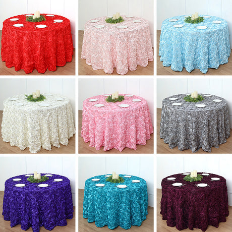 Satin Round Tablecloth 130" Emerald