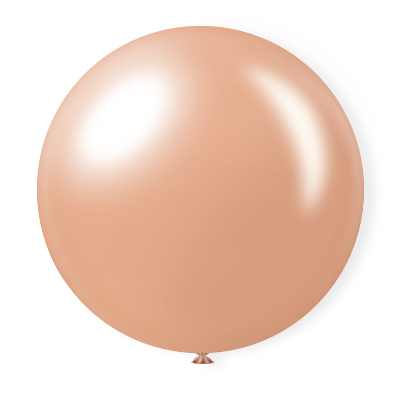 5 Pc Shiny Pearl Rose Gold Latex Helium, Air or Water Balloons 36"