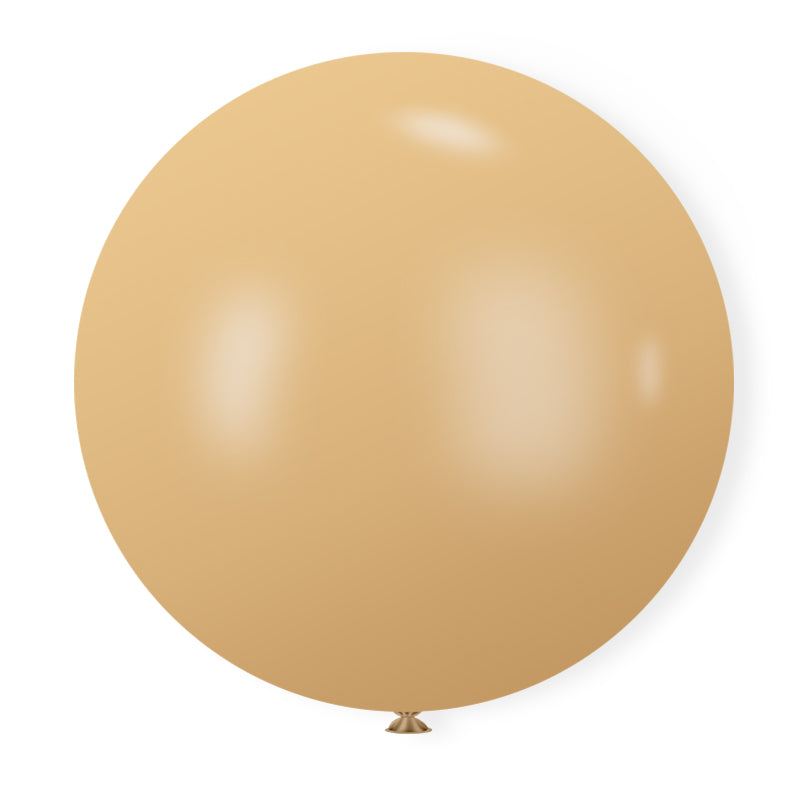 5 Pc Retro Apricot Latex Helium, Air or Water Balloons 36"