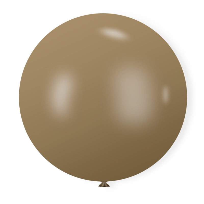 5 Pc Retro Light Coffee Latex Helium, Air or Water Balloons 36"