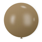 5 Pc Retro Light Coffee Latex Helium, Air or Water Balloons 36"