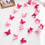 2 Pc 3D Paper Butterfly String Banners 9Ft Gradient Pink
