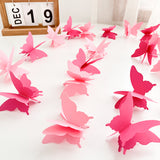 2 Pc 3D Paper Butterfly String Banners 9Ft Gradient Pink