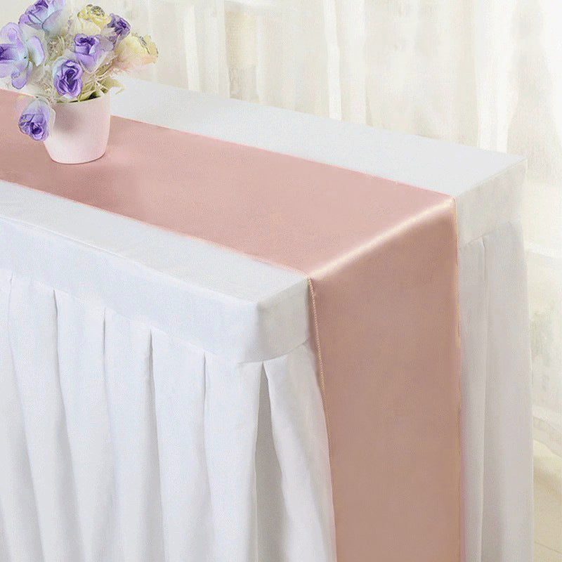 Satin Table Runner 12"x110" Rose Gold