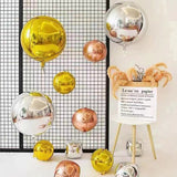 2 Pc Red 4D Sphere Mylar Foil Helium or Air Balloons 22"