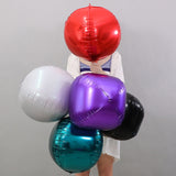 2 Pc Red 4D Sphere Mylar Foil Helium or Air Balloons 22"