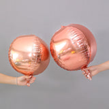 2 Pc Red 4D Sphere Mylar Foil Helium or Air Balloons 22"