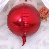 2 Pc Red 4D Sphere Mylar Foil Helium or Air Balloons 22"