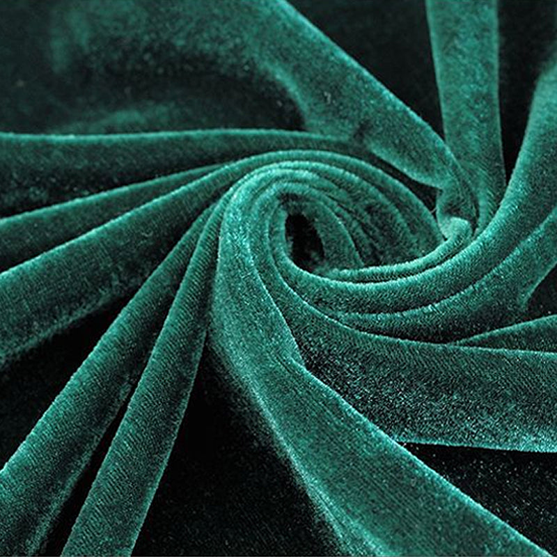 Velvet Rectangular Table Skirt 62"x23"x29" Dark Green