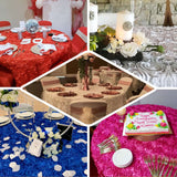 Satin Round Tablecloth 130" White