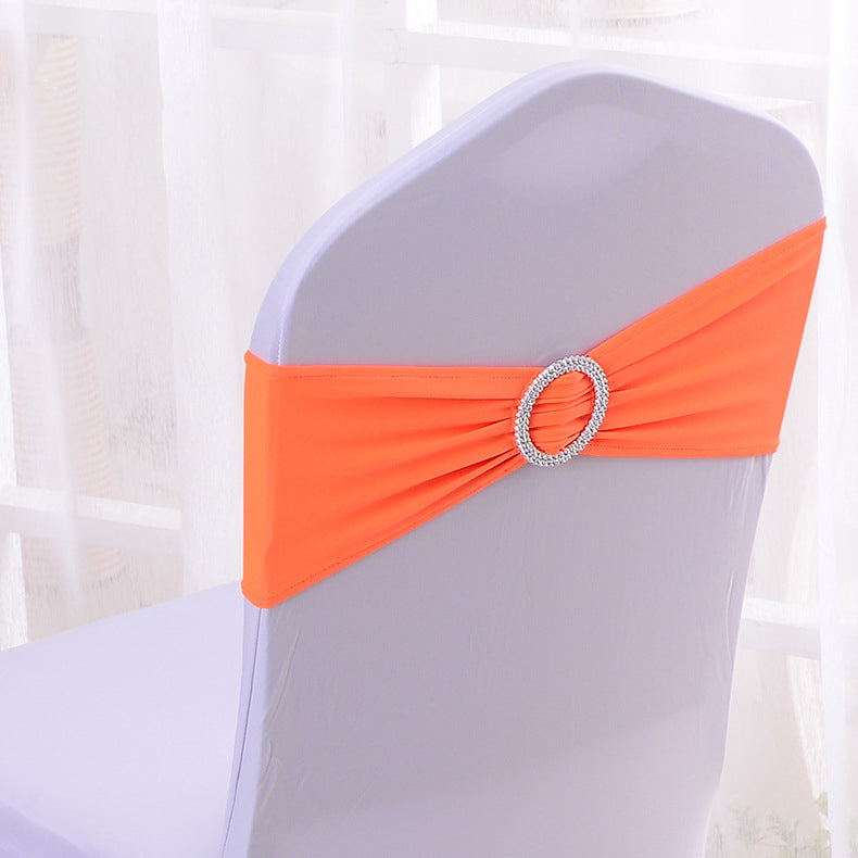 Elastic Chair Back Bow 6"x14" Orange