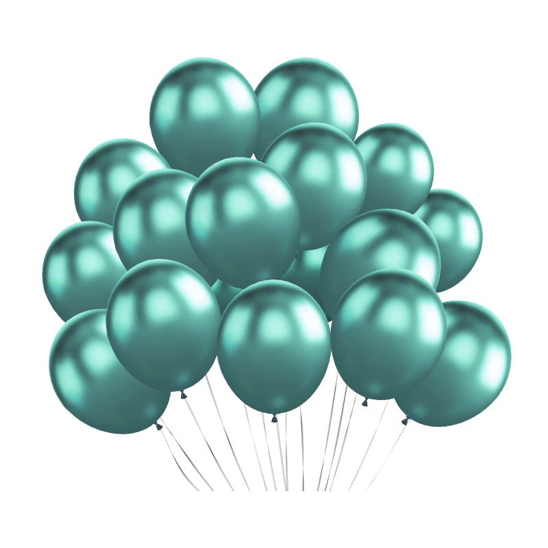100 Pc Chrome Green Latex, Air or Water Balloons 5"