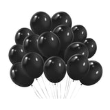 100 Pc Matte Black Latex, Air or Water Balloons 5"