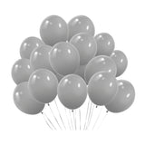 100 Pc Matte Gray Latex, Air or Water Balloons 5"