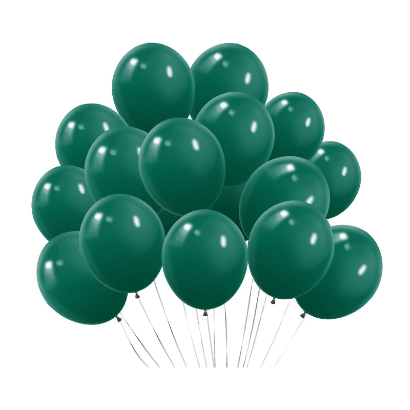 100 Pc Matte Hunter Green Latex, Air or Water Balloons 5"
