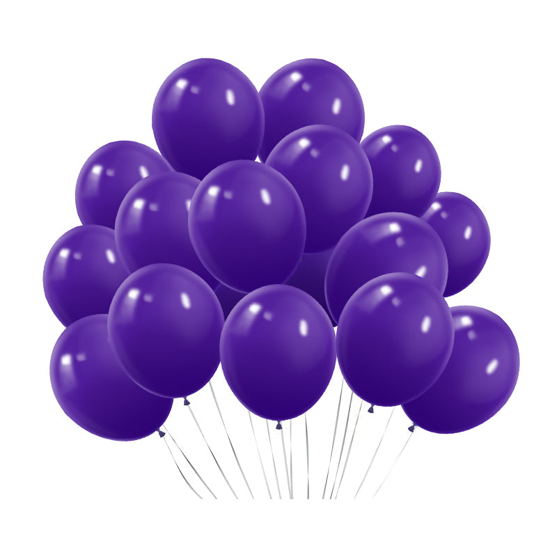 100 Pc Matte Purple Latex, Air or Water Balloons 5"