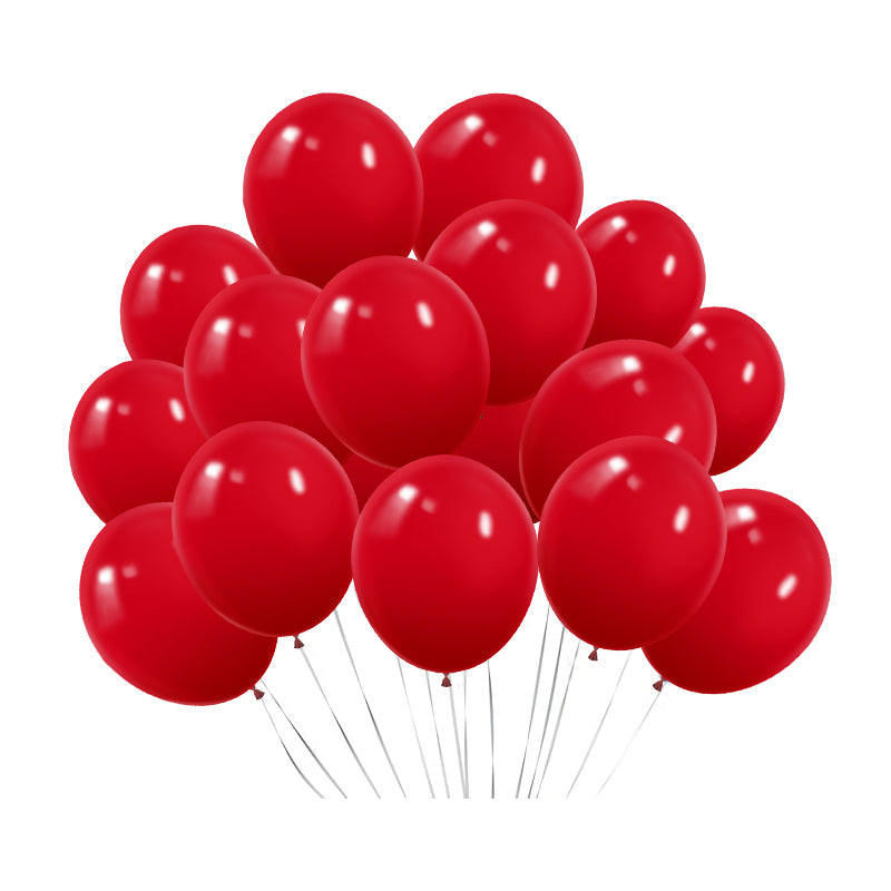 100 Pc Matte Red Latex, Air or Water Balloons 5"