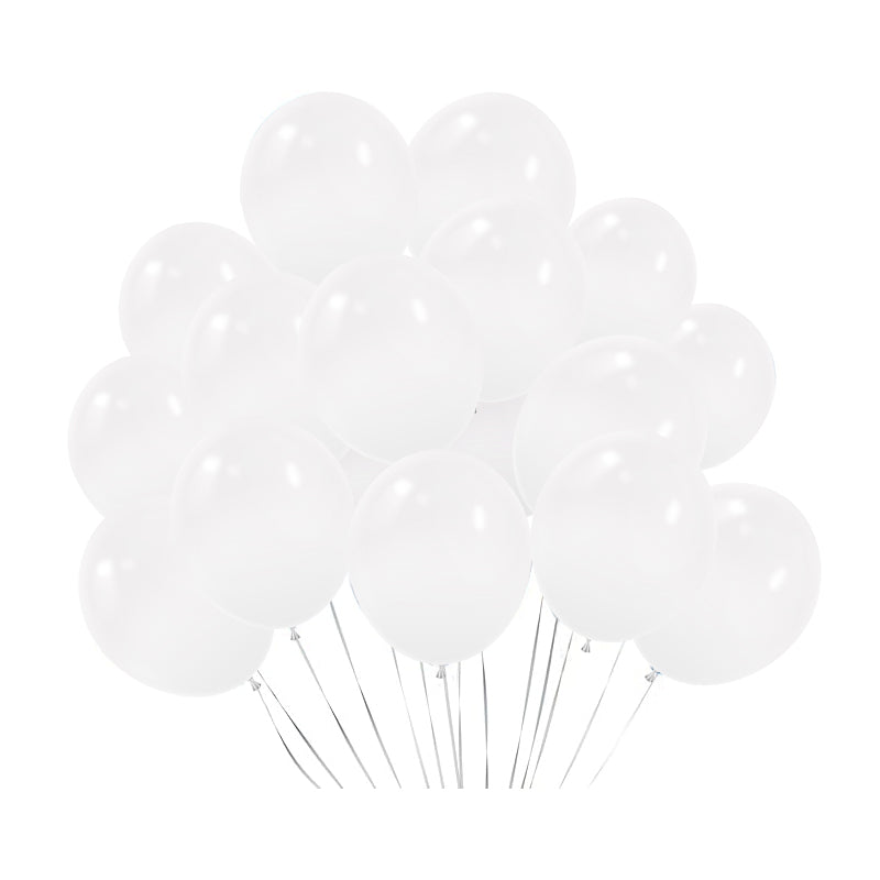 100 Pc Matte White Latex, Air or Water Balloons 5"