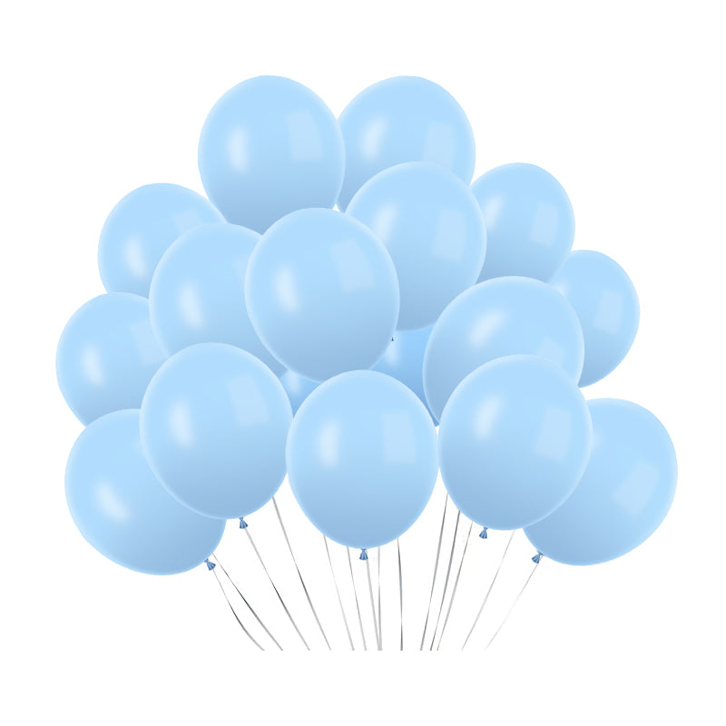 100 Pc Macaroon Blue Latex, Air or Water Balloons 5"
