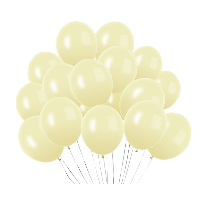 100 Pc Macaroon Yellow Latex, Air or Water Balloons 5"