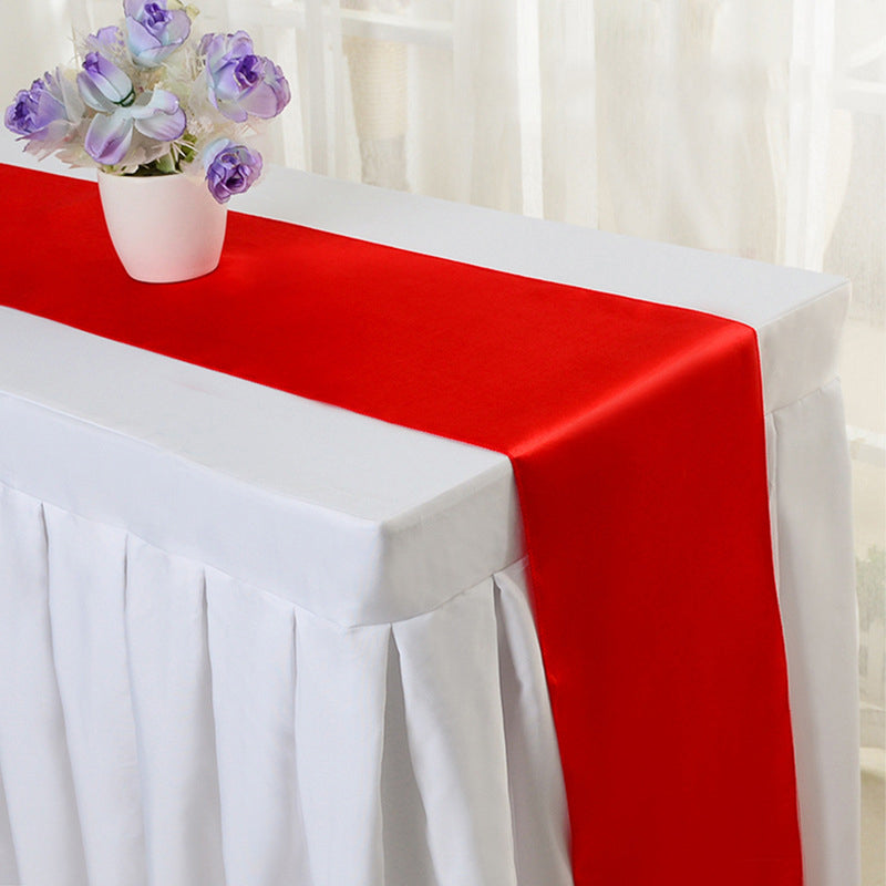 Satin Table Runner 12"x110" Red