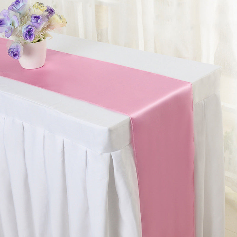 Satin Table Runner 12"x110" Light Pink