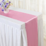 Satin Table Runner 12"x110" Light Pink