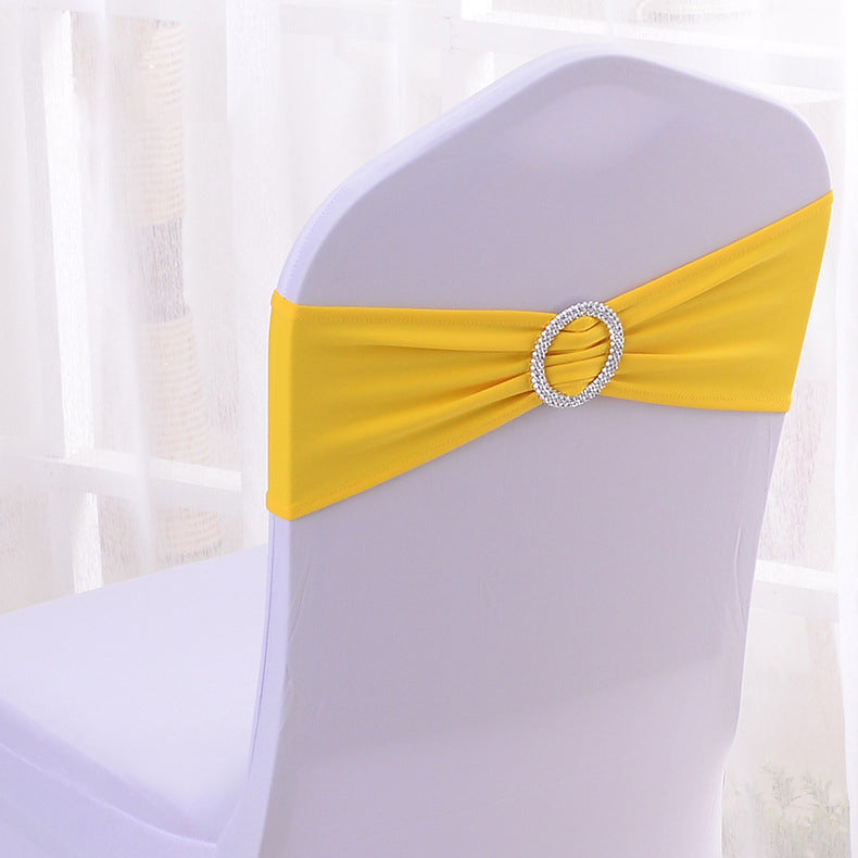 Elastic Chair Back Bow 6"x14" Bright Yellow