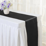 Satin Table Runner 12"x110" Black