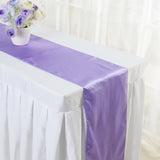 Satin Table Runner 12"x110" Light Purple
