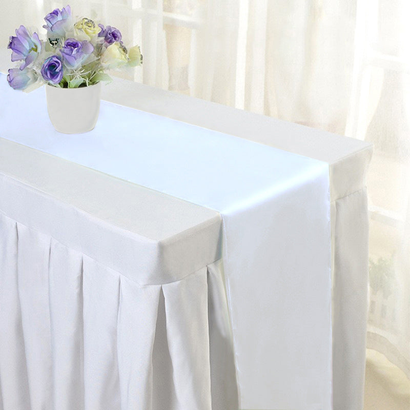 Satin Table Runner 12"x110" White