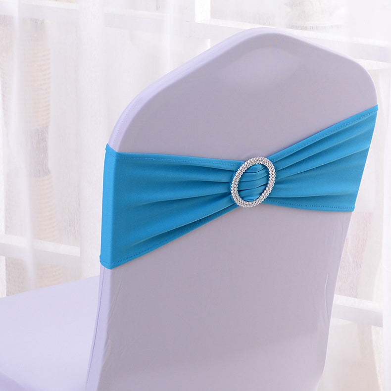 Elastic Chair Back Bow 6"x14" Lake Blue