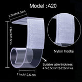 12pcs Adjustable Large Plastic Table Skirt Clips 1.2 to2.2"
