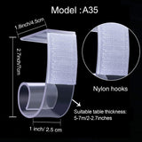 12pcs Adjustable Large Plastic Table Skirt Clips 2 to2.7"